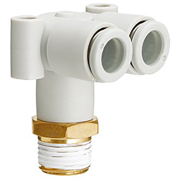 KQ2LU Series L-type Twin Albue Push-in Fitting